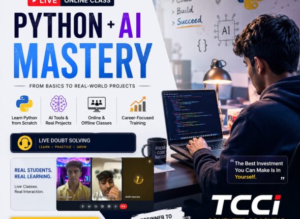 Live Online Python + AI Class at TCCI Computer Coaching