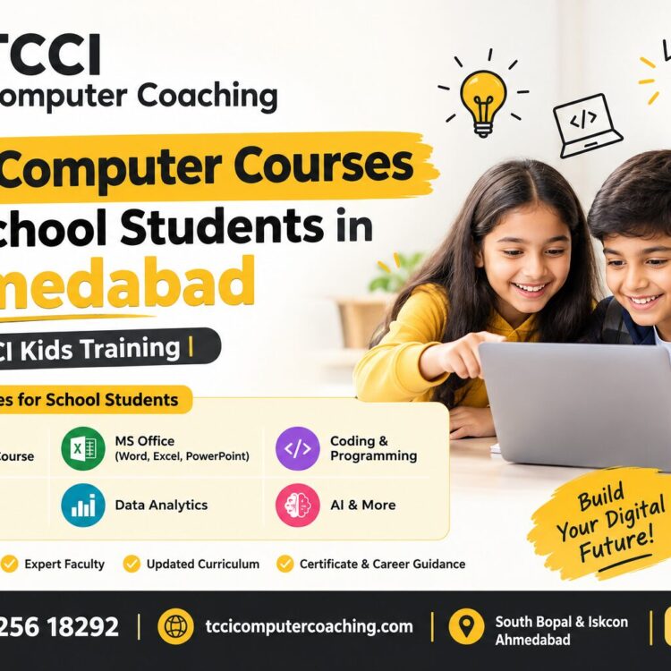 Best Computer Courses for School Students in Ahmedabad | TCCI Kids Training