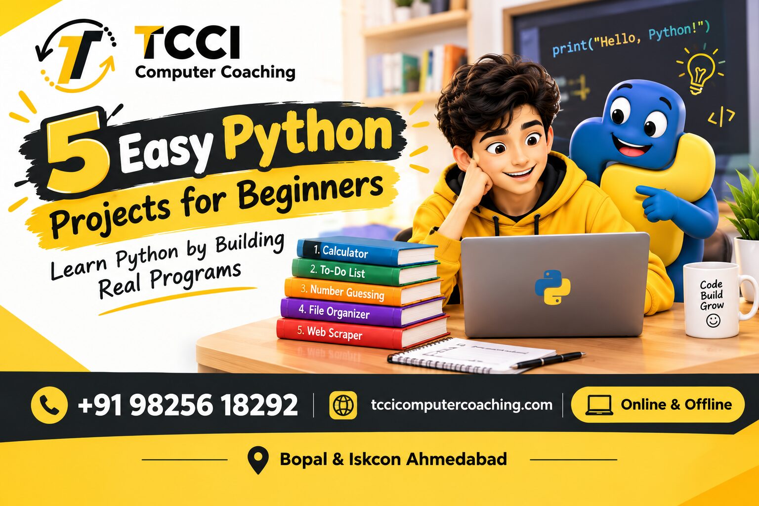 5 Easy Python Projects for Beginners: Learn Python by Building Real Programs