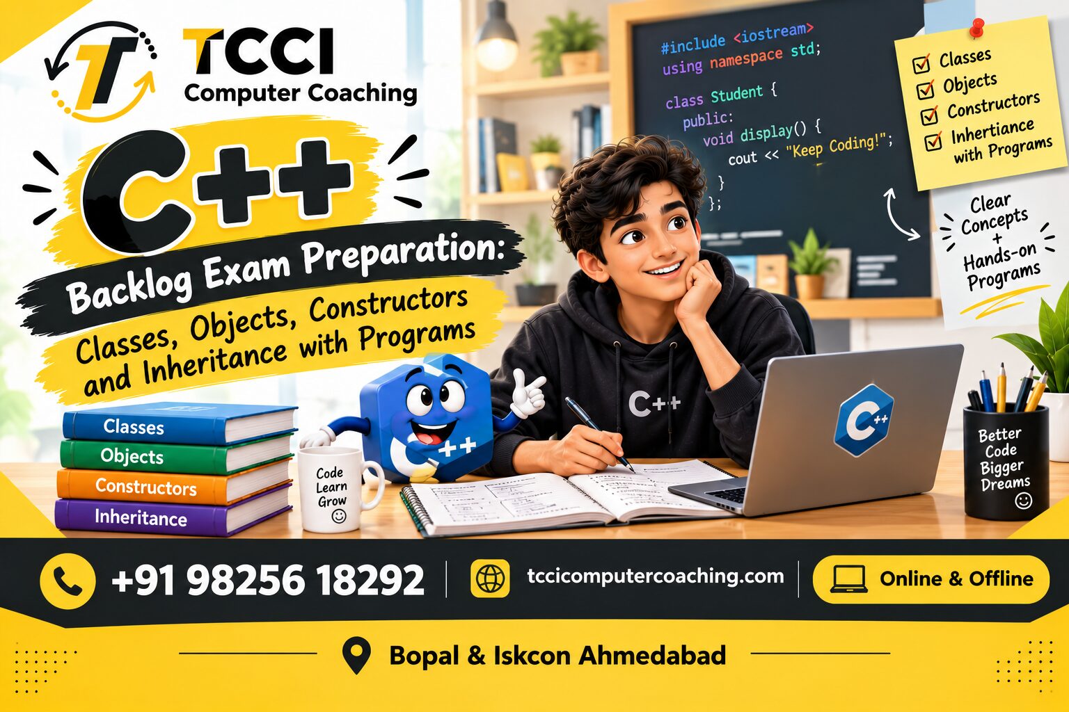 C++ Backlog Exam Preparation Classes, Objects, Constructors and Inheritance with Programs